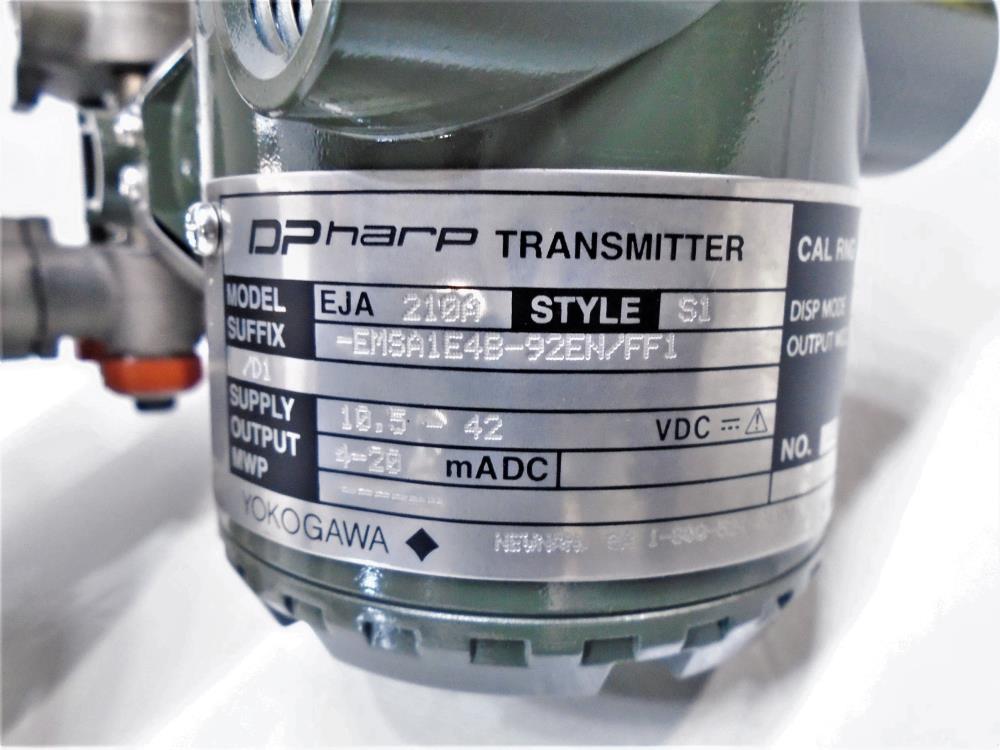 Yokogawa EJA-210A DpHarp Transmitter w/ 3" 150# Stainless Diaphragm Seal
